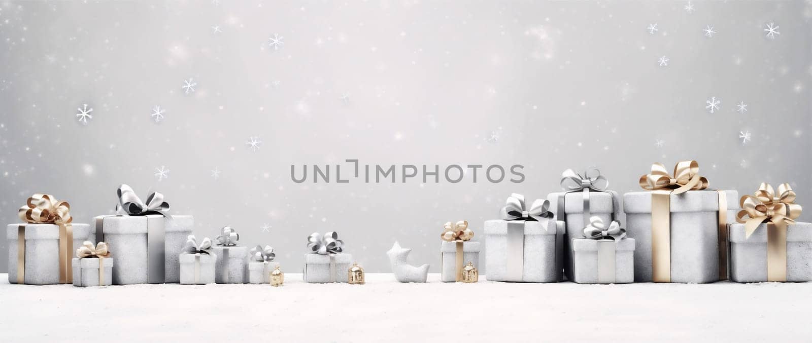 present render surprise background minimal decoration white concept christmas box holiday red modern gift shopping birthday gold happy fly design. Generative AI.