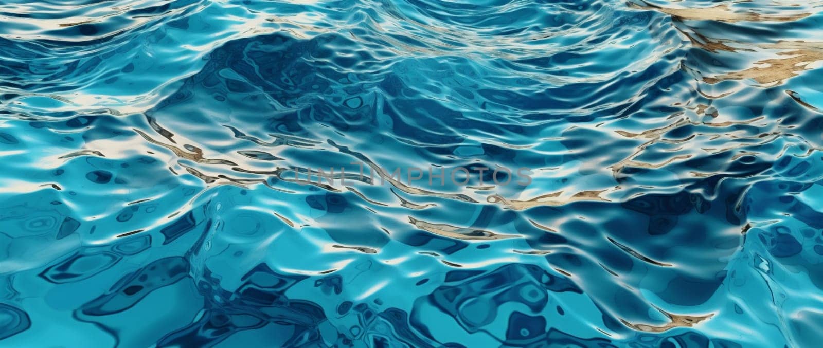 blue texture summer banner resort wave overlay water holiday ripple wallpaper cosmetic drip ocean sea trendy topview abstract spa design background. Generative AI.
