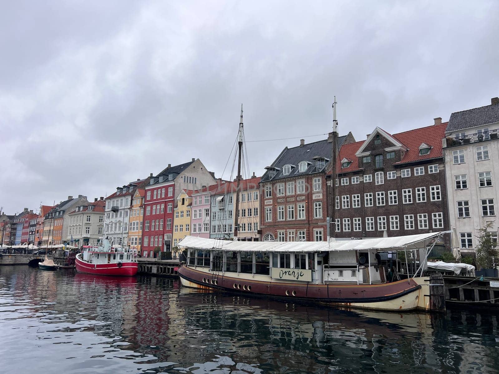 Canals side view in Copenhagen, Denmark. High quality photo