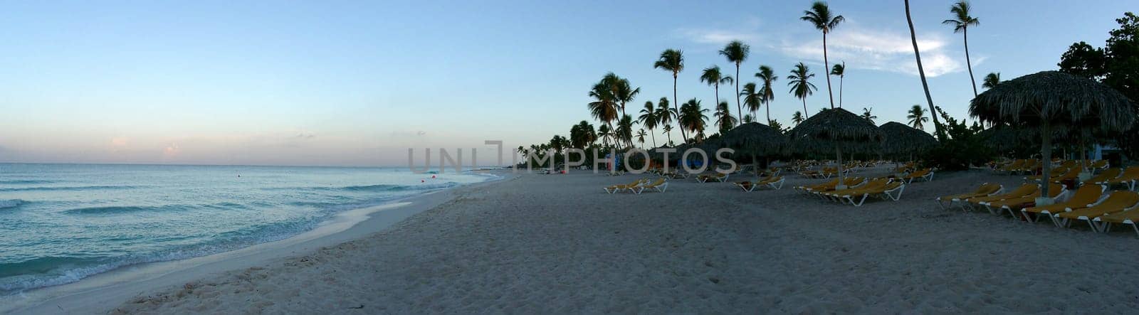 Panoramic beach in the Dominican Republic