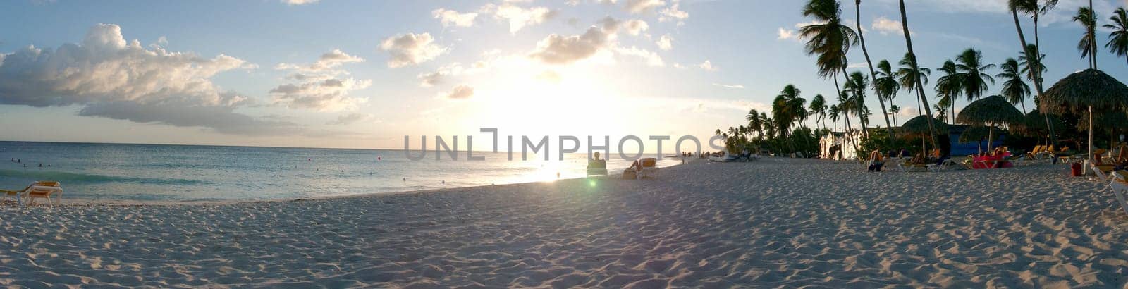 Panoramic beach in the Dominican Republic