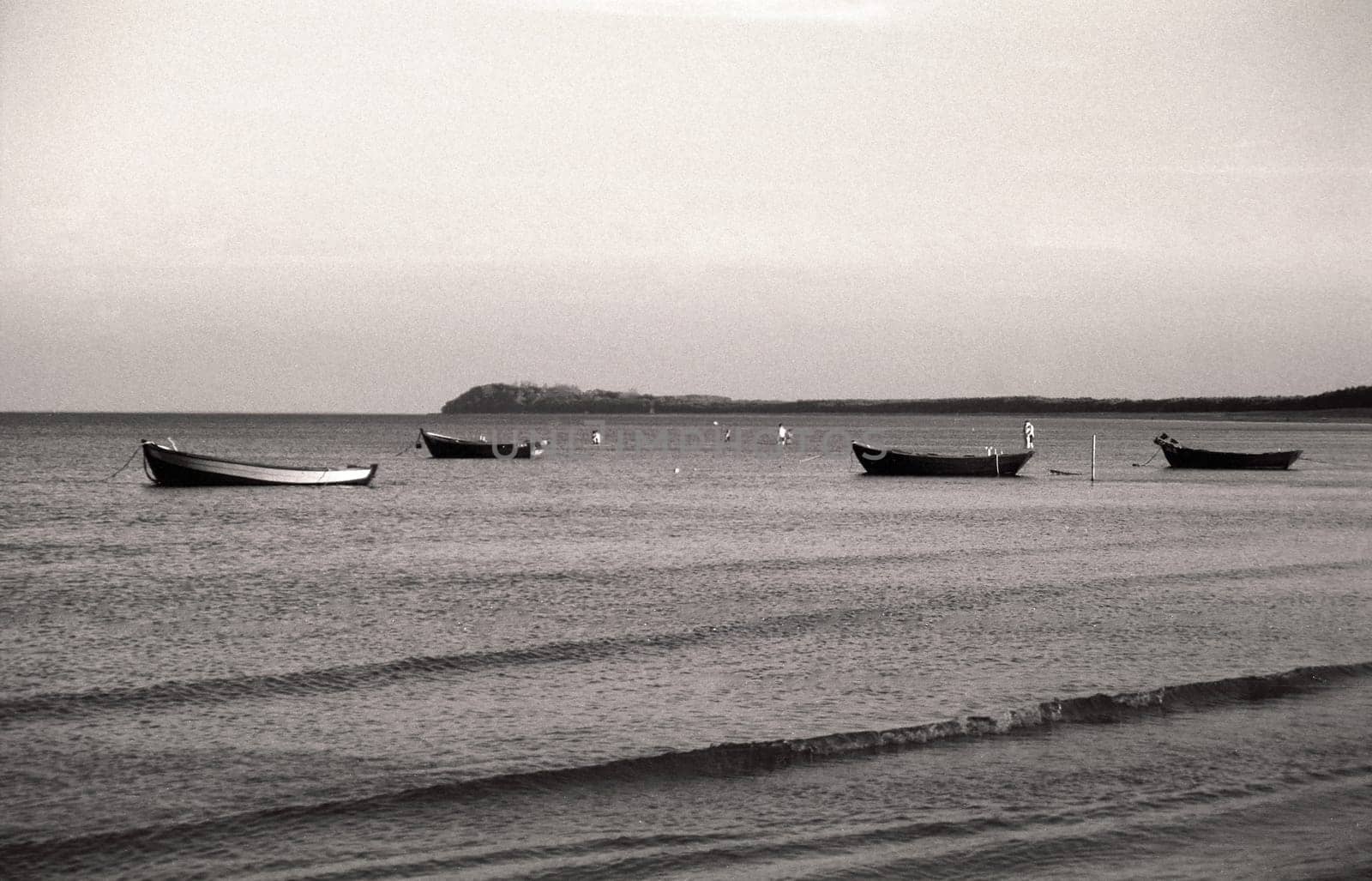 Fishing barges on the Baltic Sea