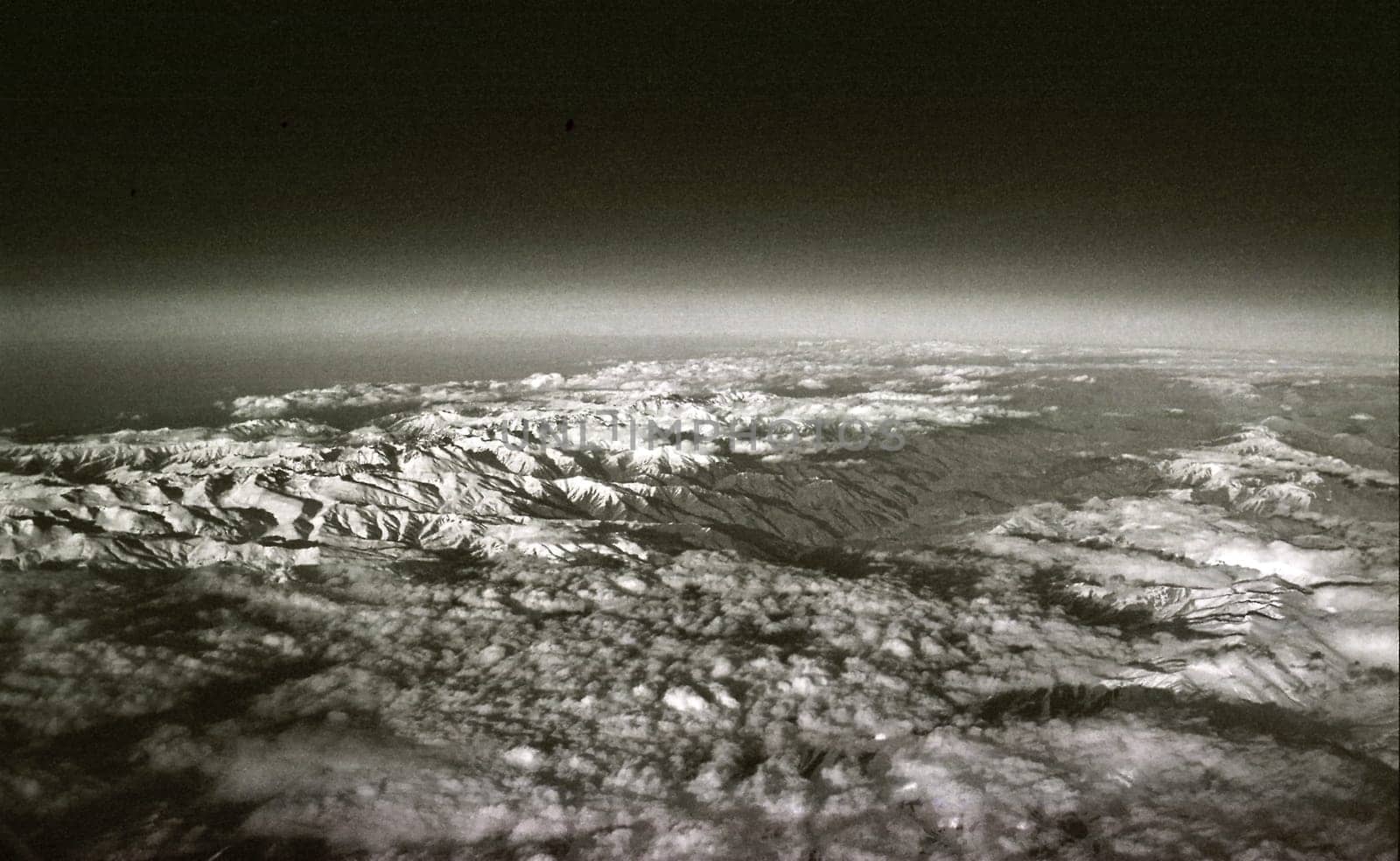 On the plane over Iran.
