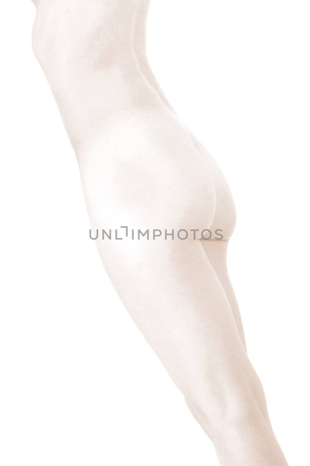 Nina's buttocks and legs