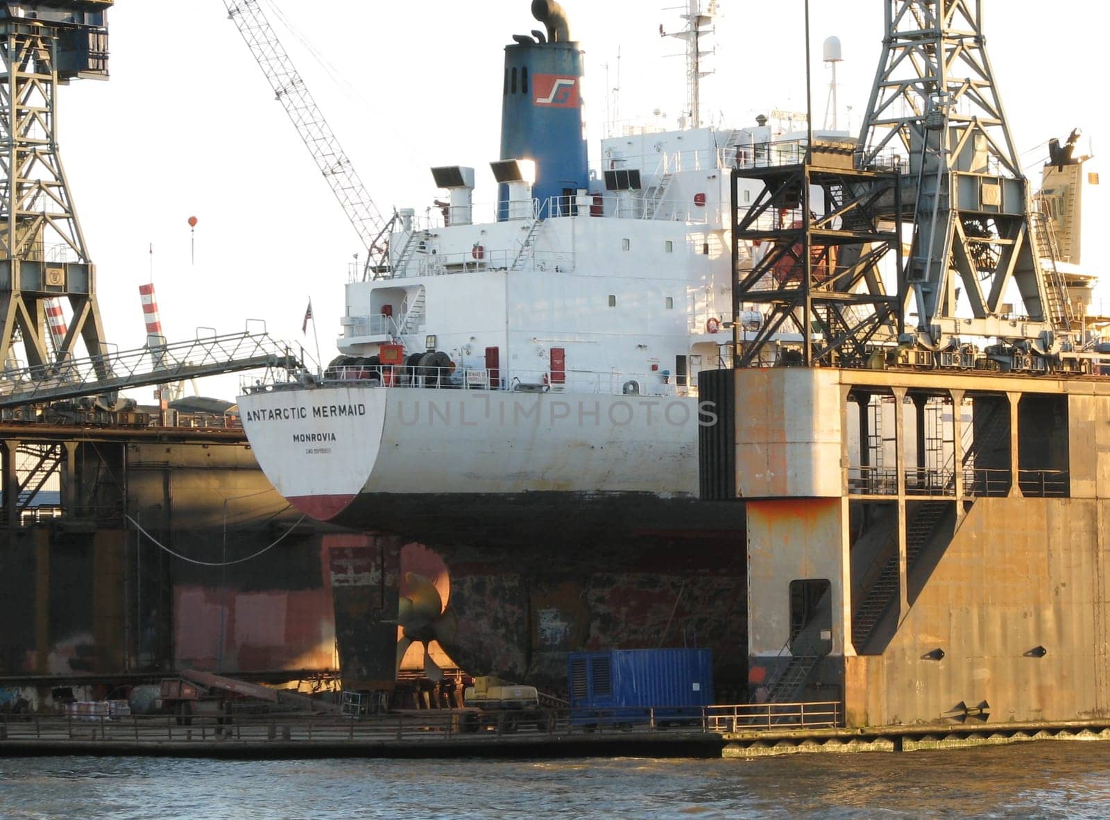 Dry dock in the Port of Hamburg