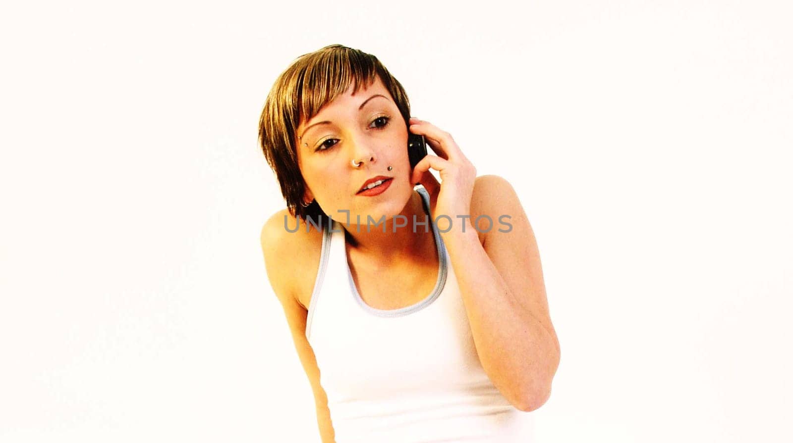 Isa on the phone