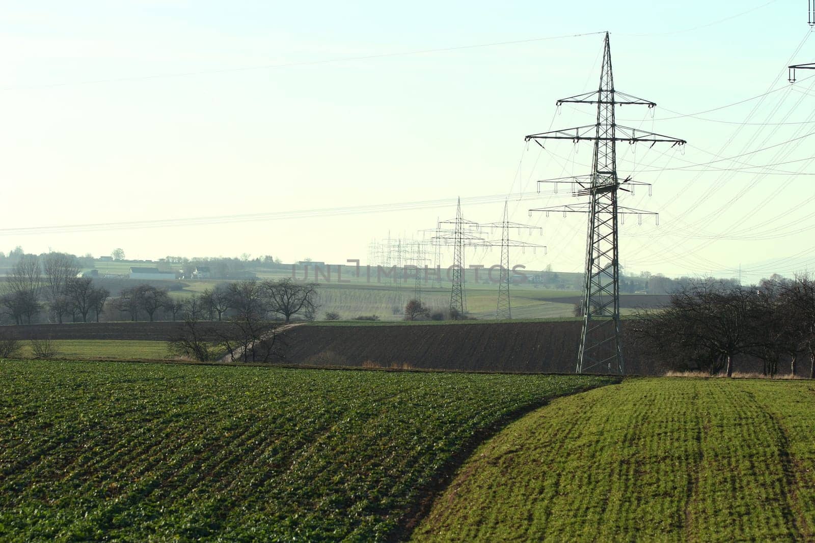 Electricity pylons