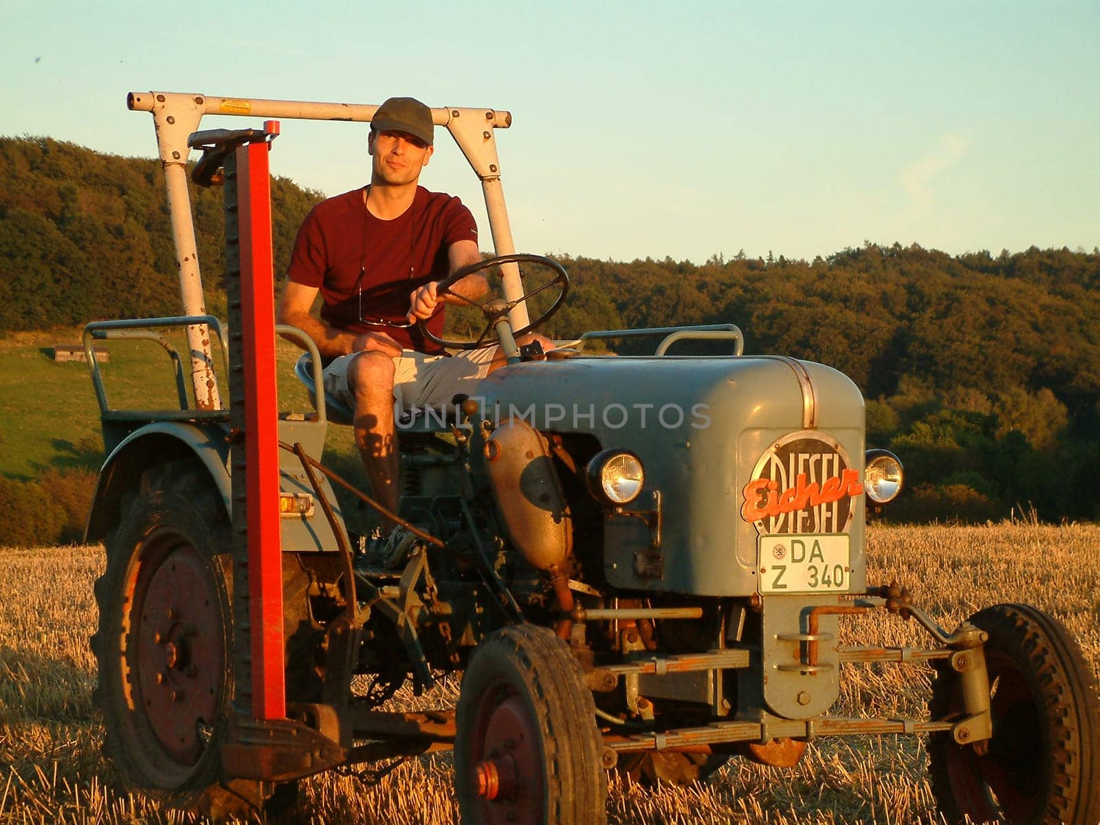 On the tractor