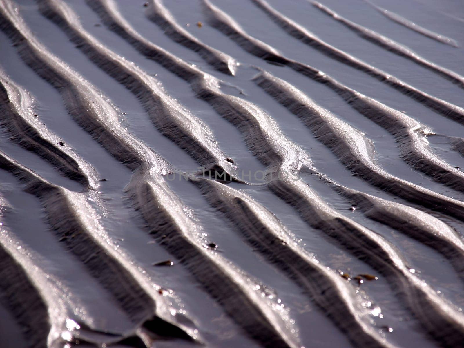 Washboard pattern on the North Sea beach