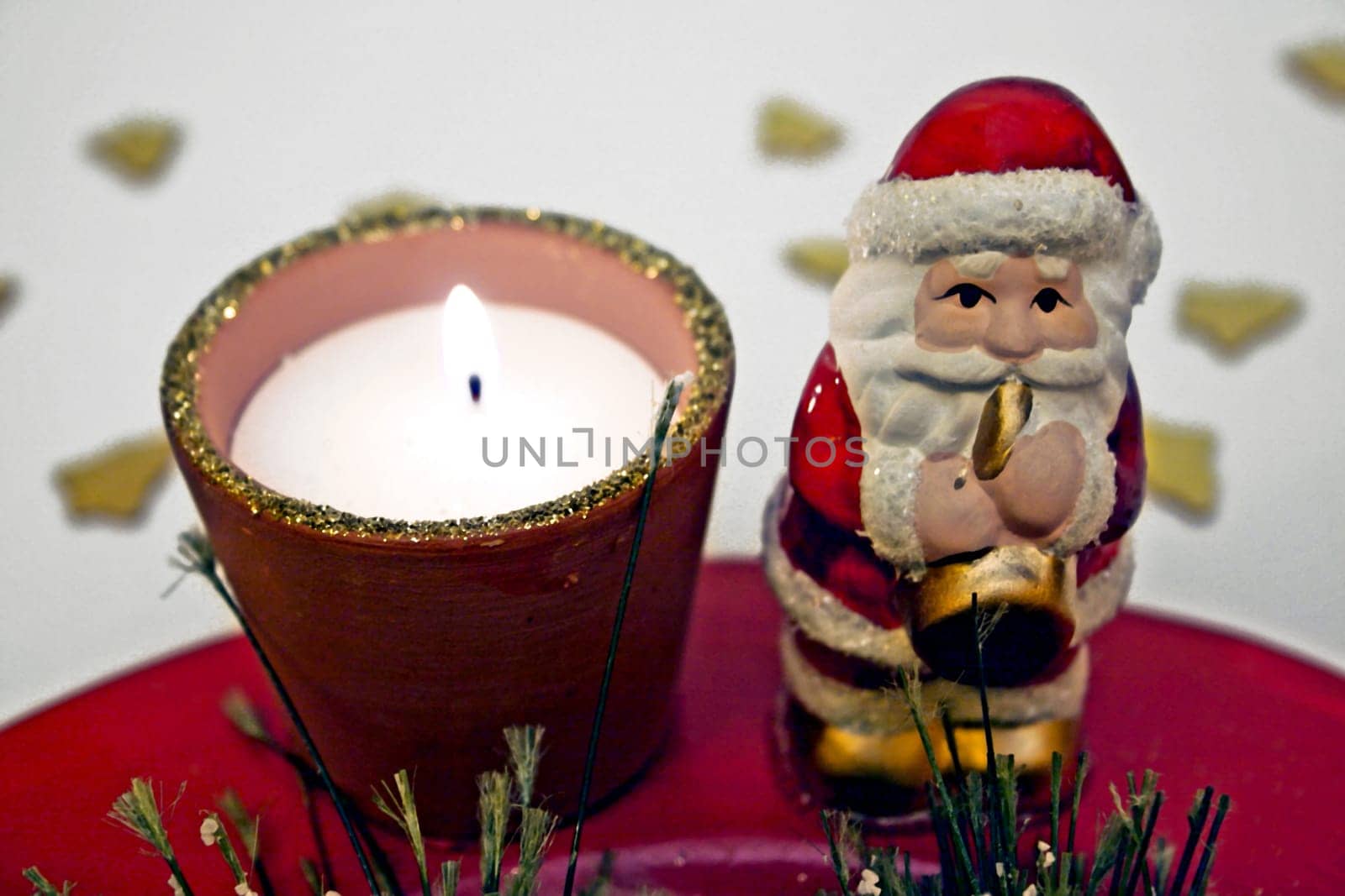Santa Claus with candle