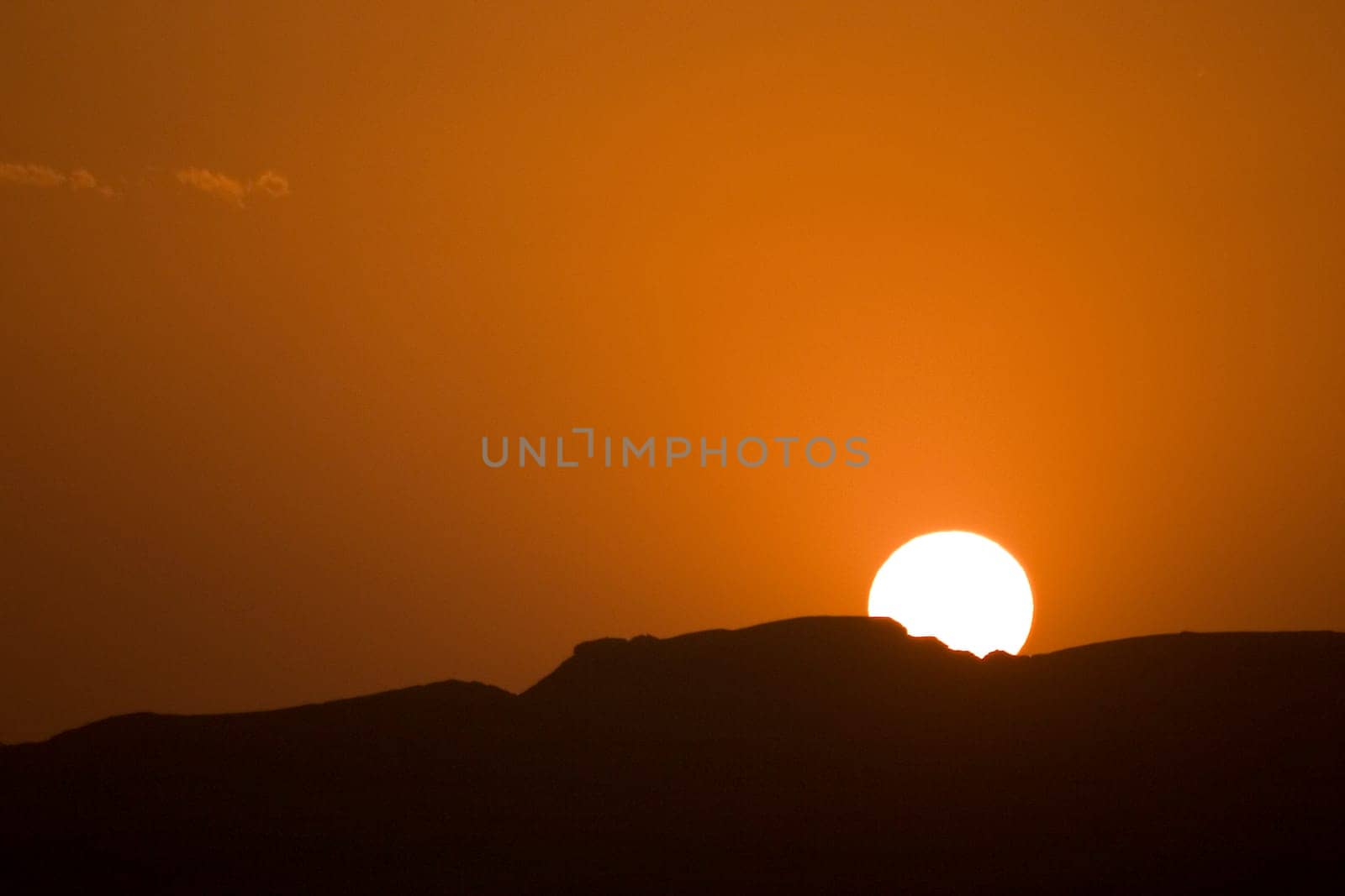 Sunset over the desert
