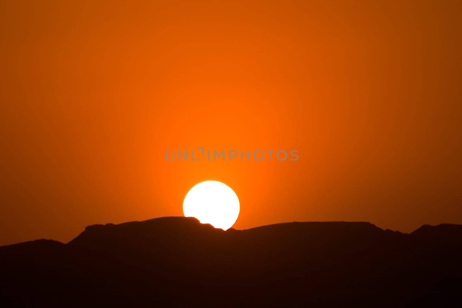 Sunset over the desert