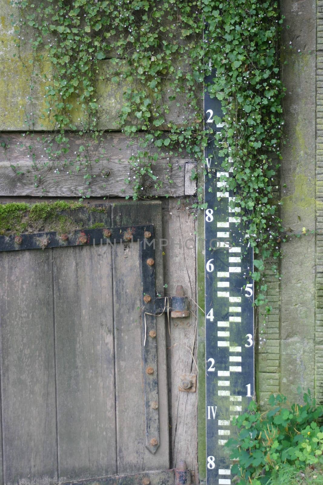Sluice gate with level