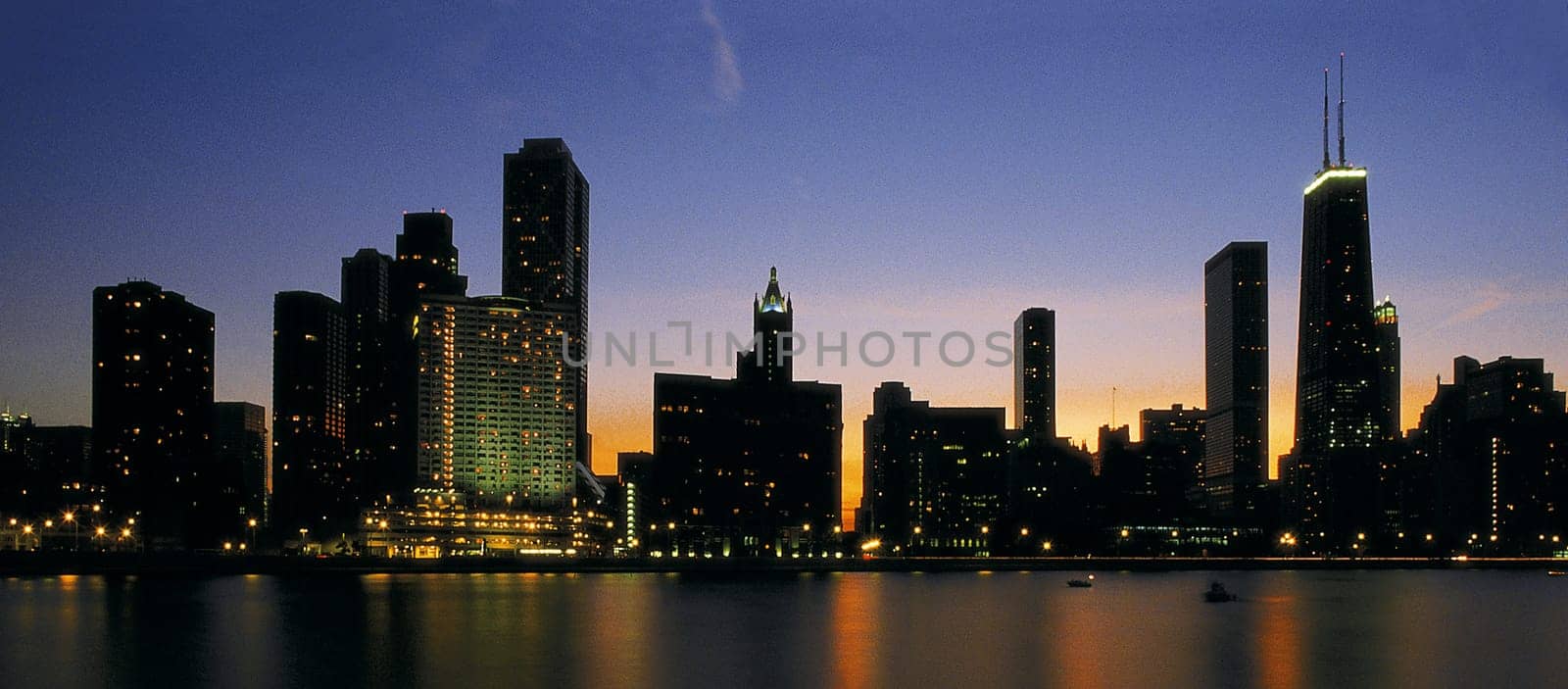 Chicago at night