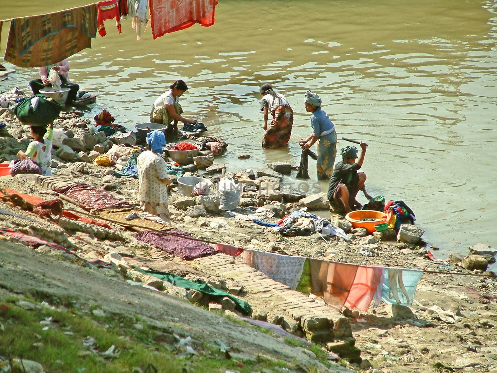 Laundry by the river