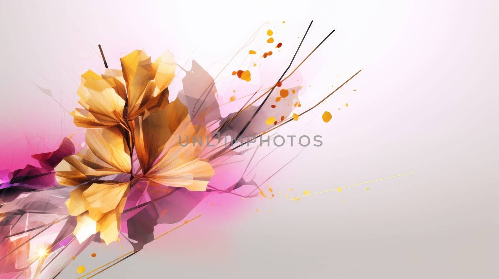 Watercolor abstract design for background wedding or buzzy social media banner by biancoblue