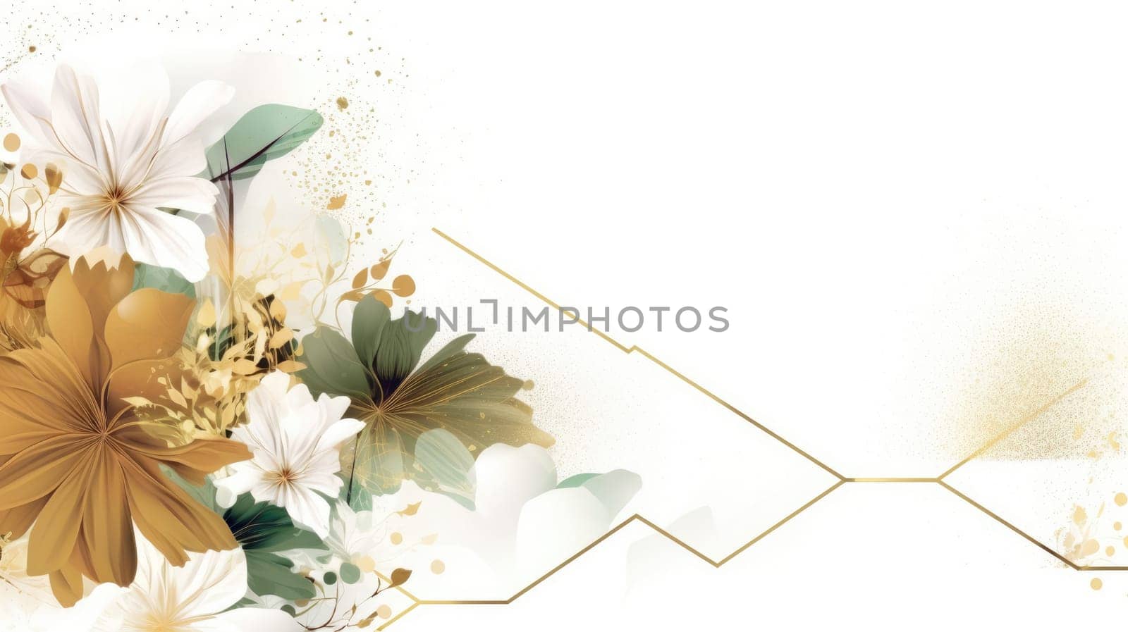 Watercolor abstract design for background of wedding or buzzy social media banner generative AI