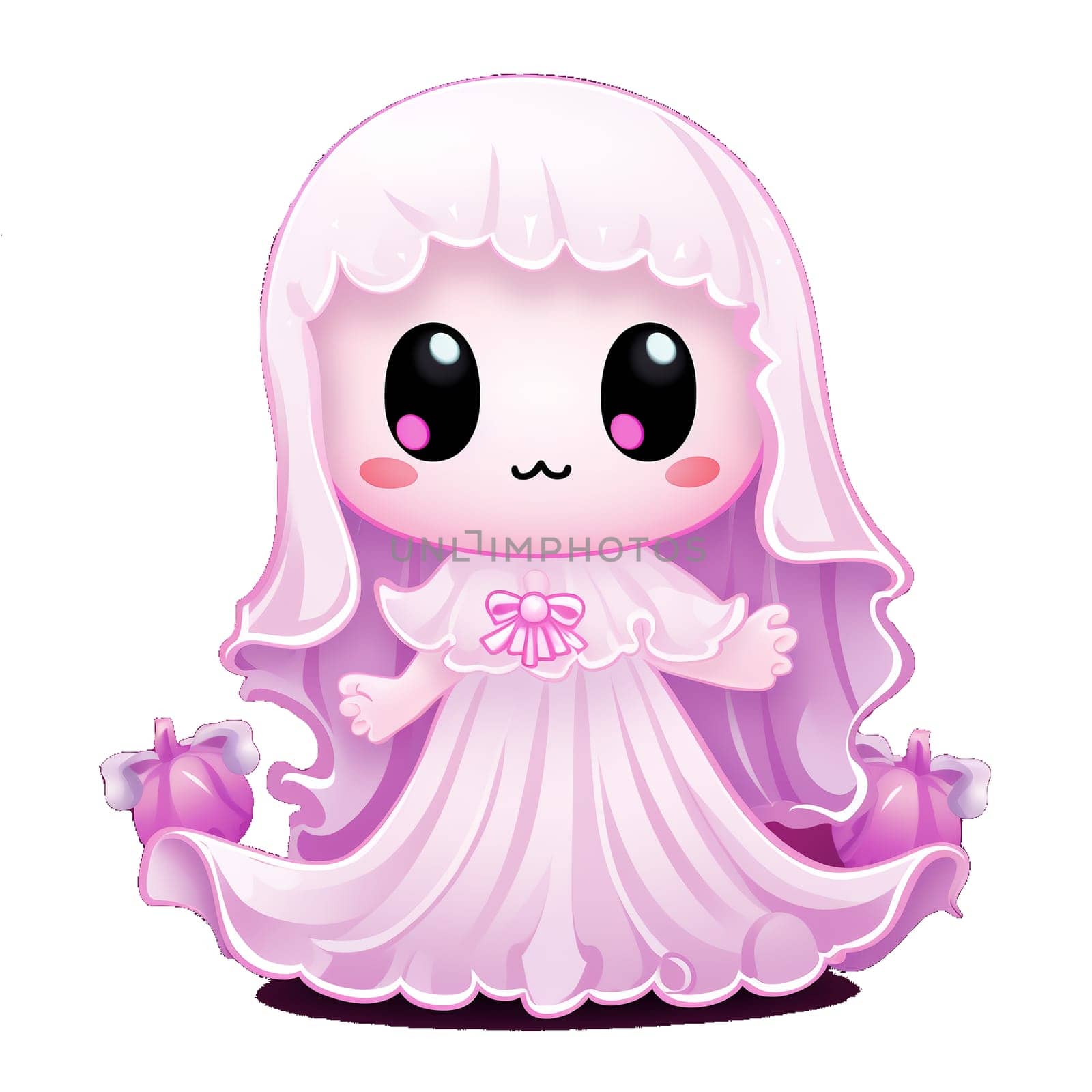 Halloween Spooky Hello Kitty. Cute Hello Kitty Kawaii. AI Generated.