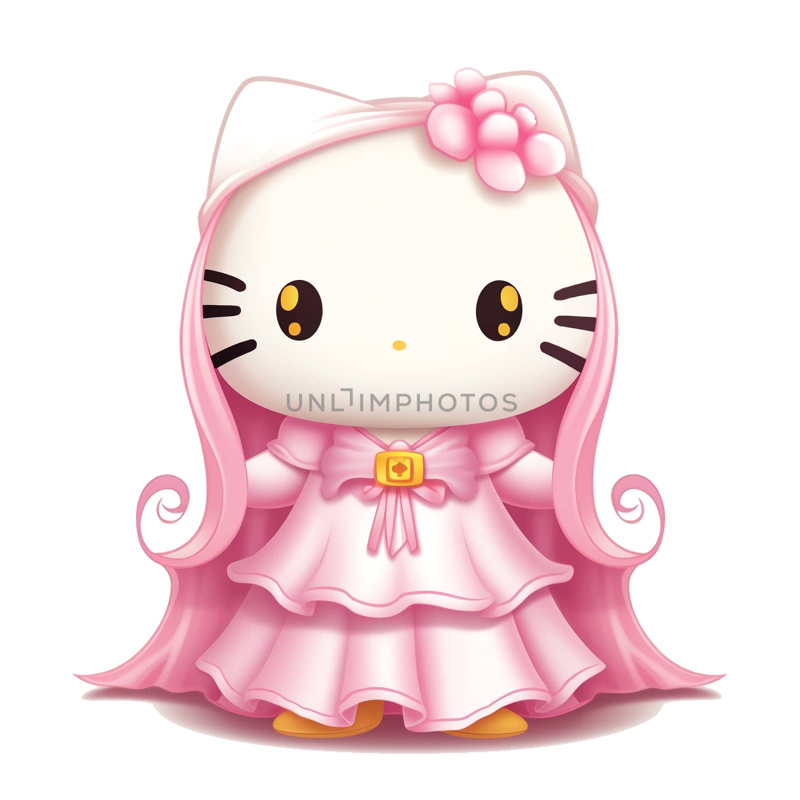 Halloween Spooky Hello Kitty. Cute Hello Kitty Kawaii. AI Generated.