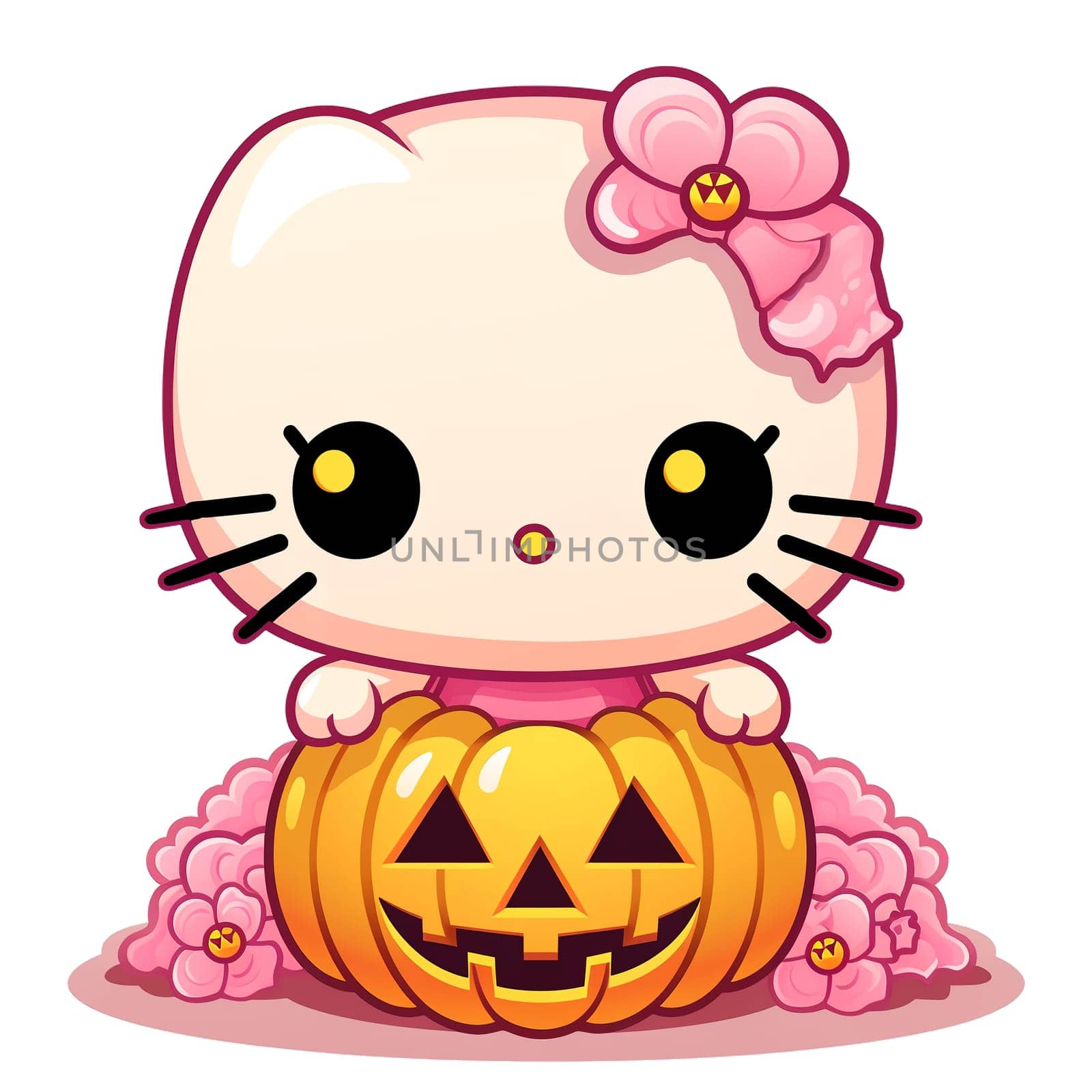 Halloween Spooky Hello Kitty. AI Generated. by AndreyKENO