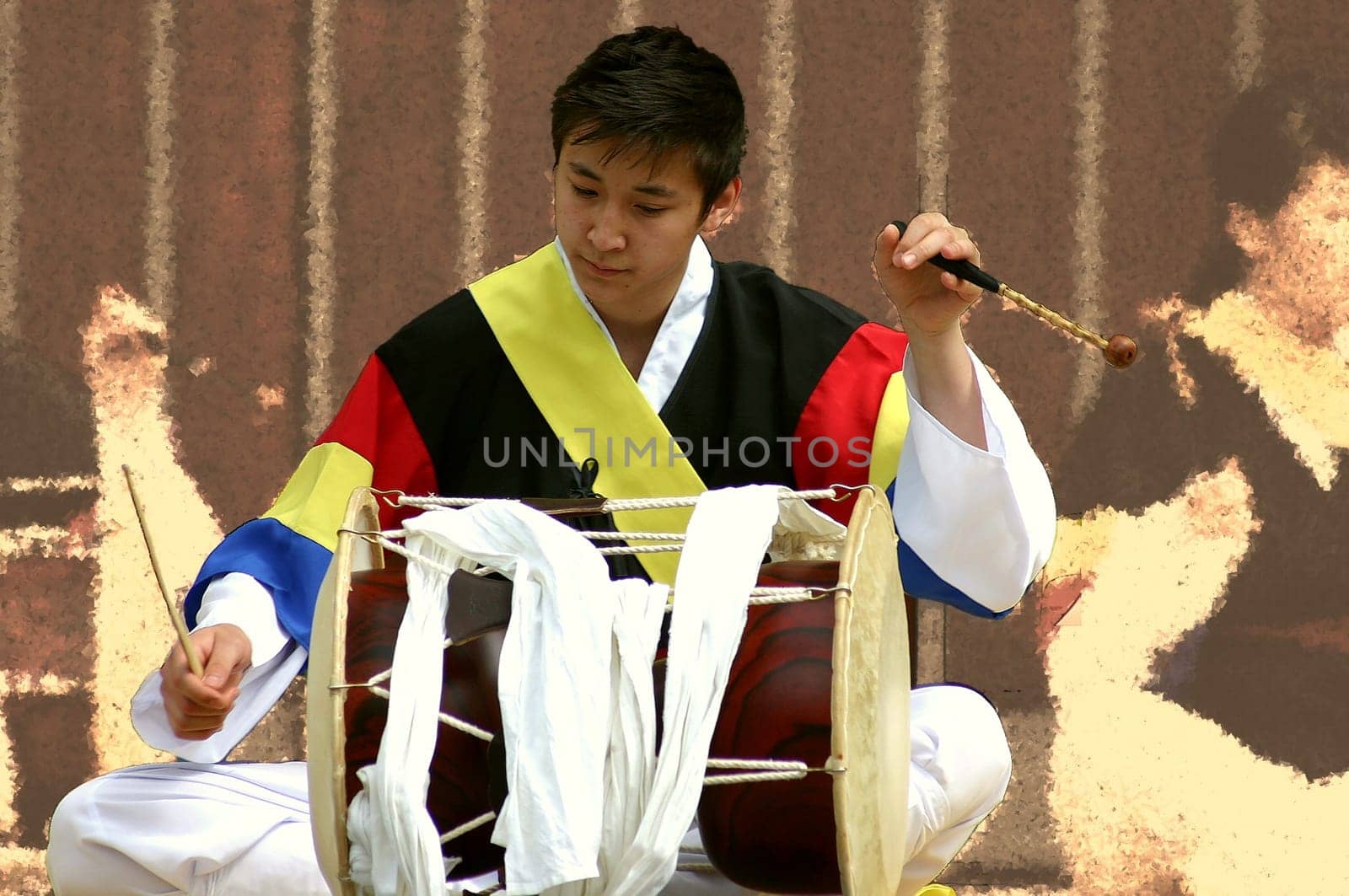 May 1st in front of the church Röblingstrasse . German-Korean May Festival