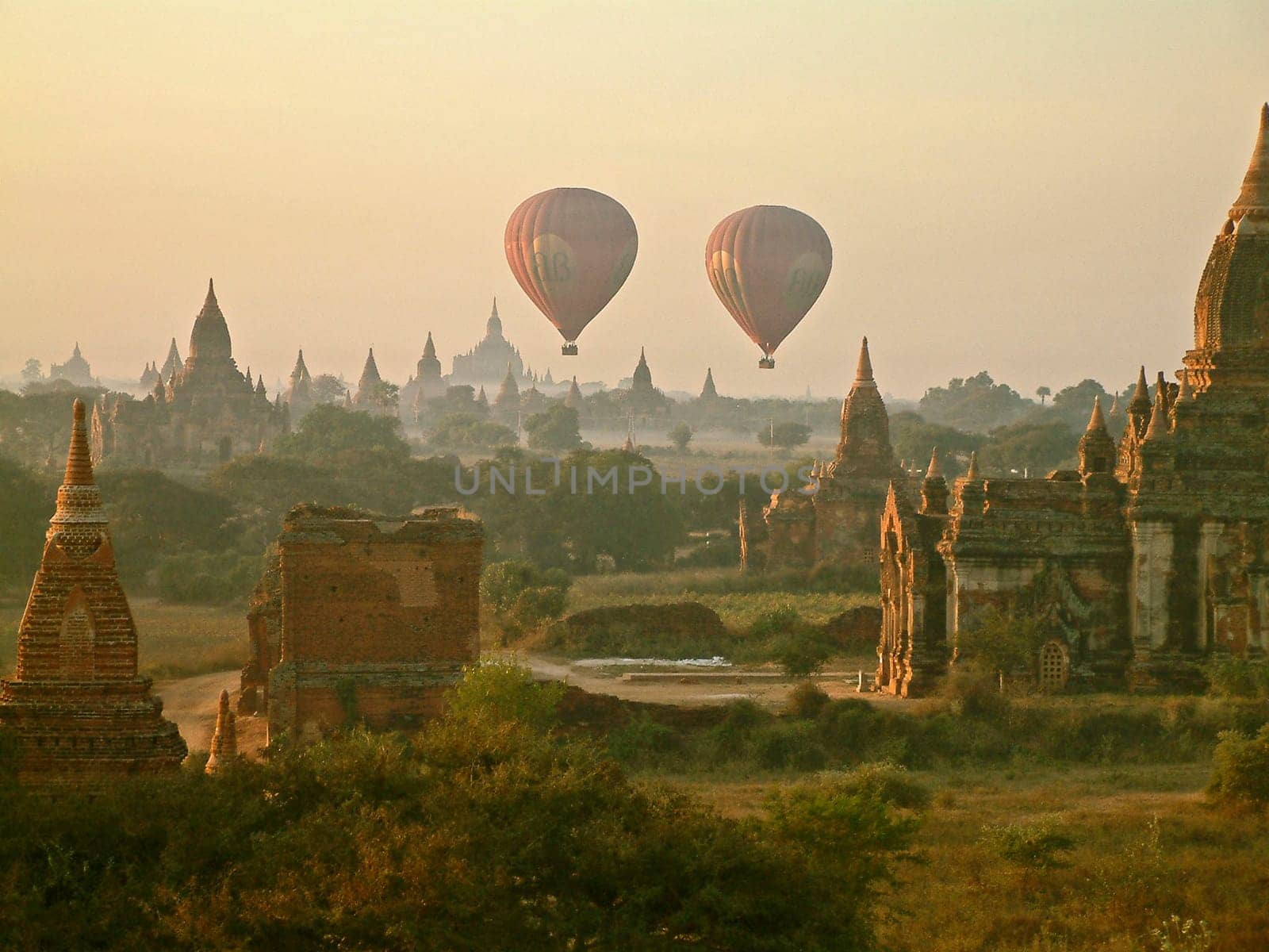 Morning mist over Bagan