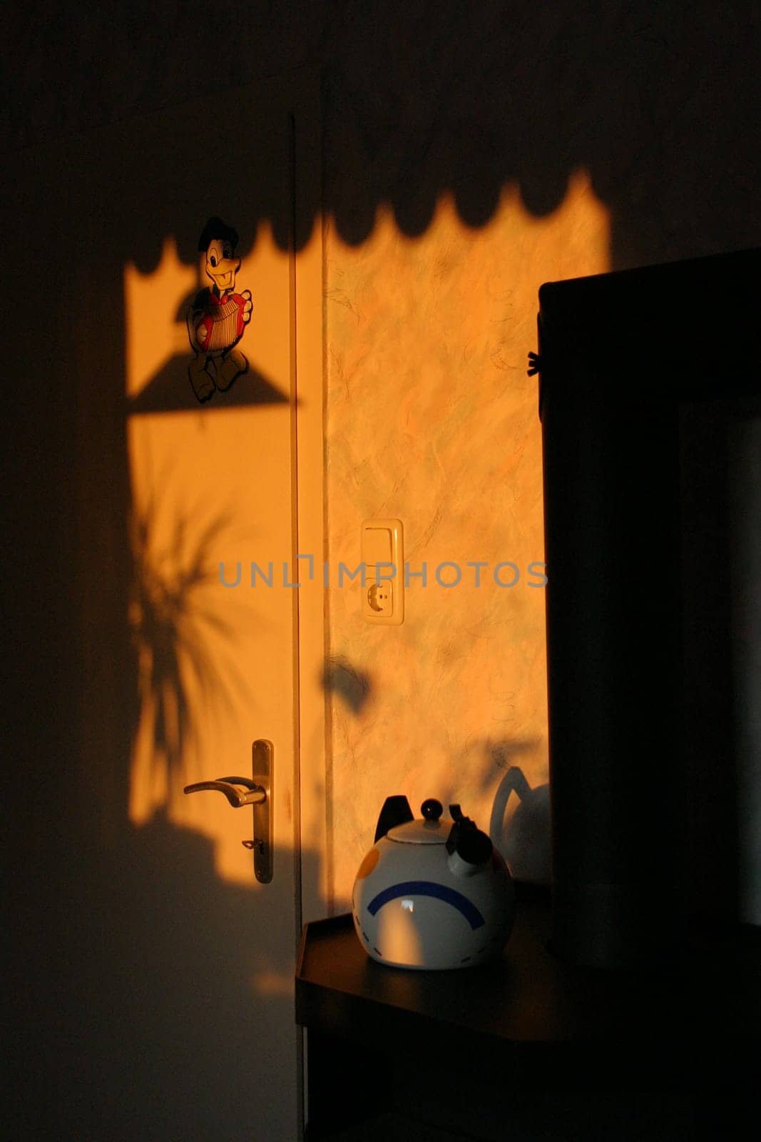 Sunset in a kitchen