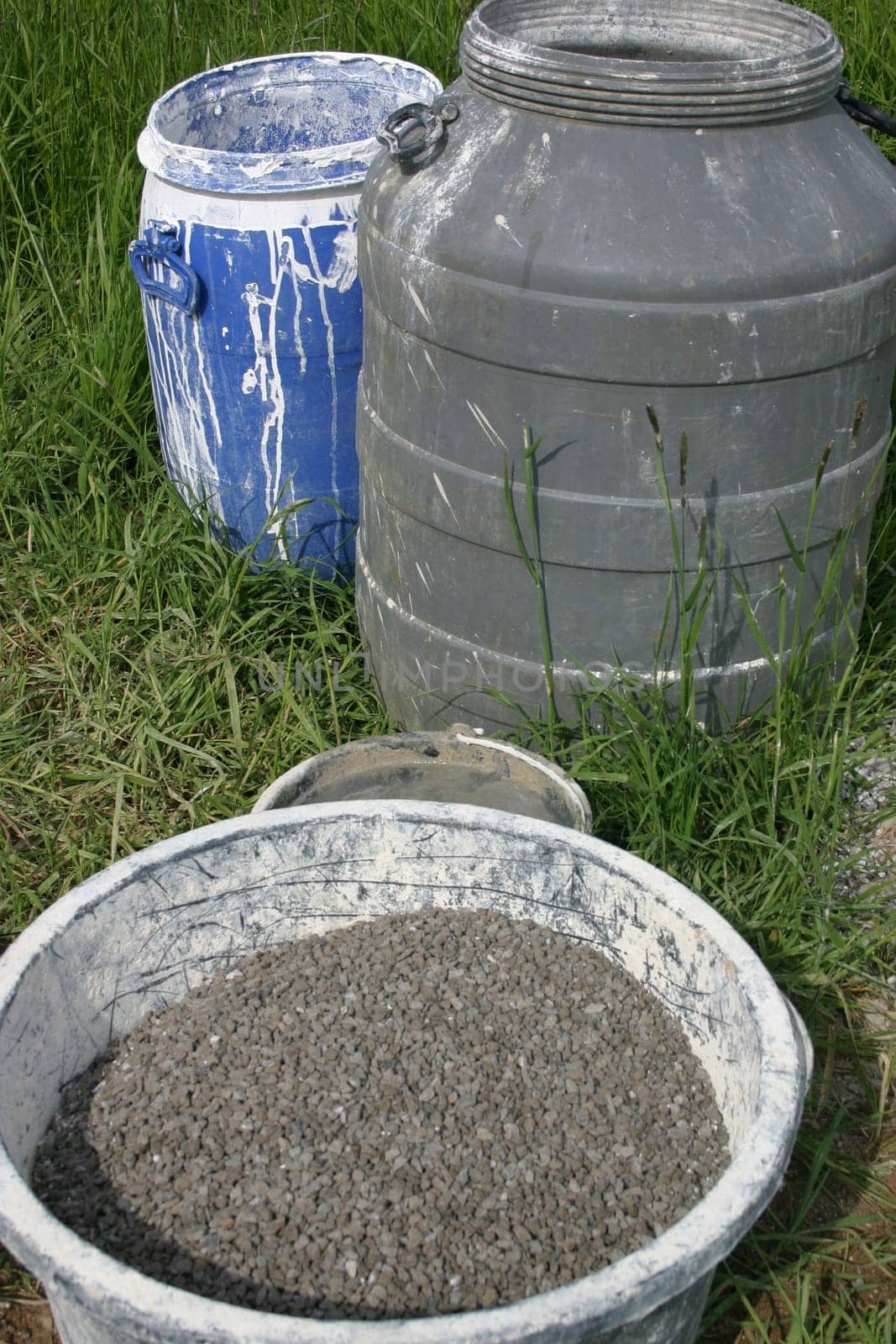 Construction site buckets
