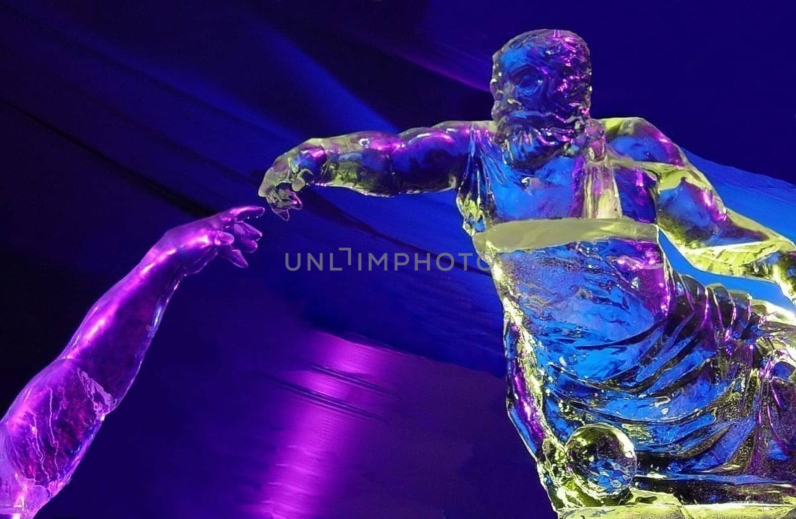 The world-famous painting by Michelangelo made of pure ice.