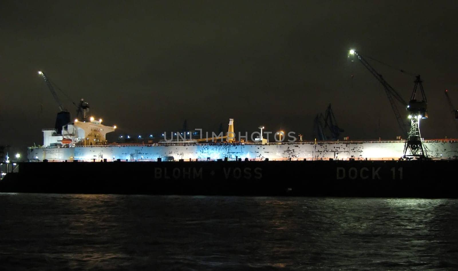 Night shot from the dock,from the fish market.