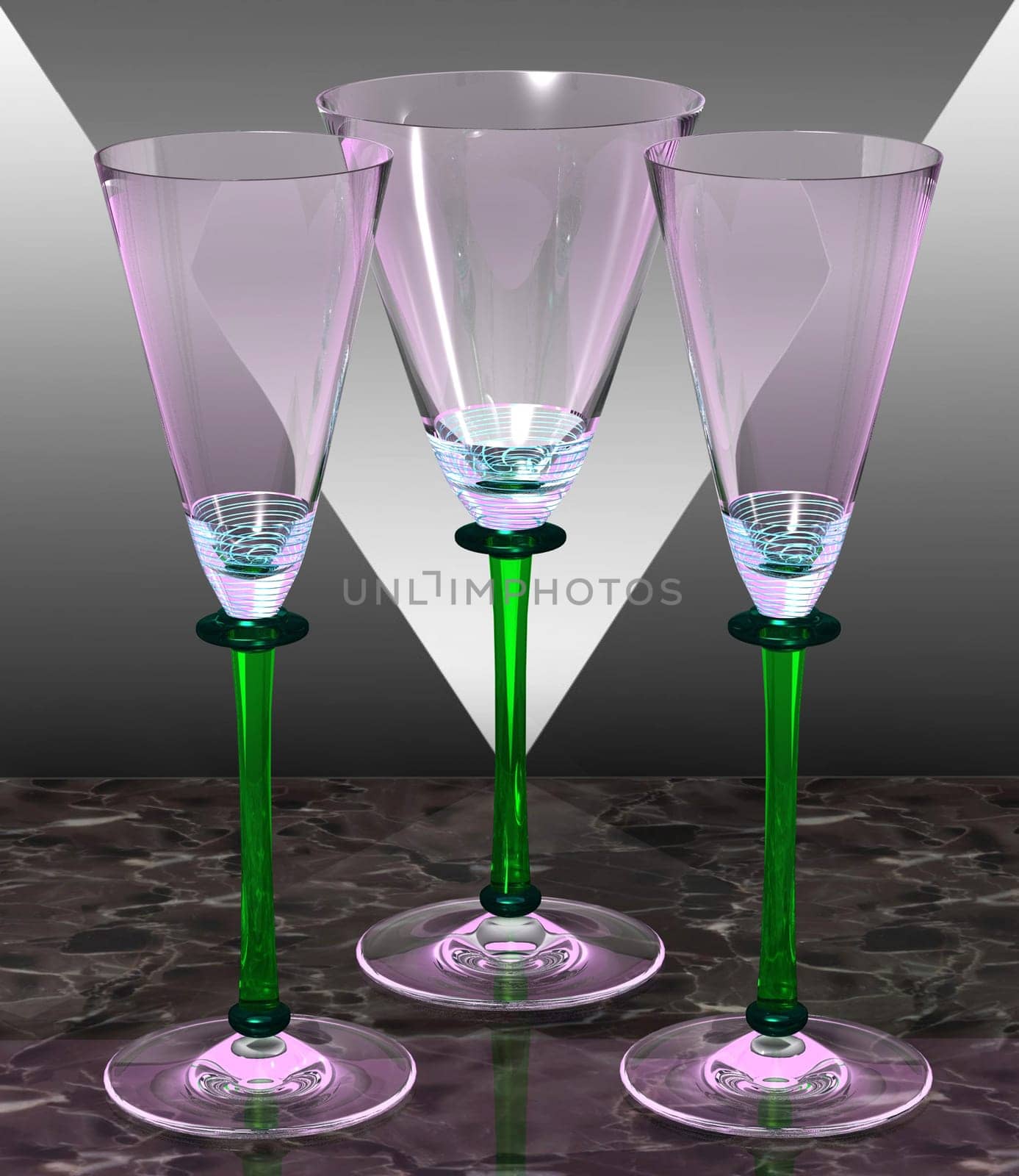 3 glasses