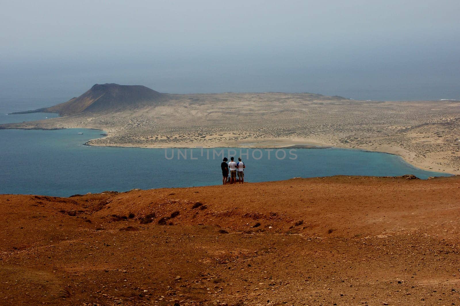 View from Lanzarote to the offshore island of Graciosa