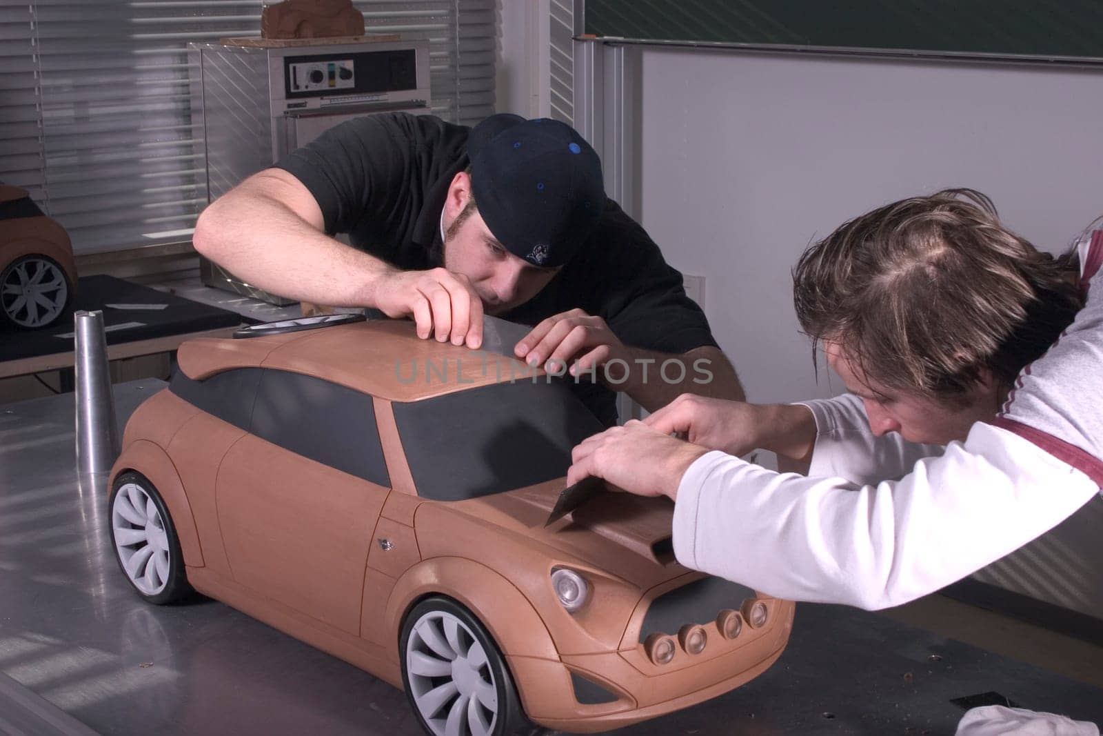 1:4 model of a mini made of industrial plastelin,facelift Study of the students of the State Technical School for Porcelain and Industrial Mold Design