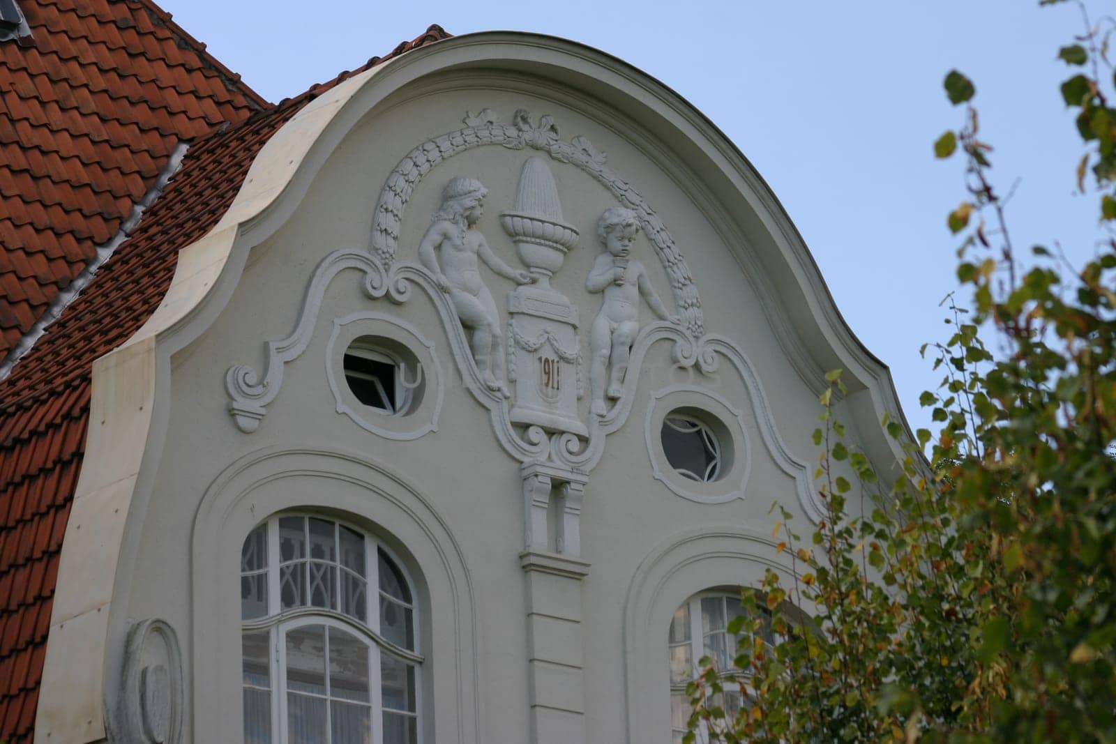 Gibele of a beautiful Art Nouveau house in Bad Pyrmont