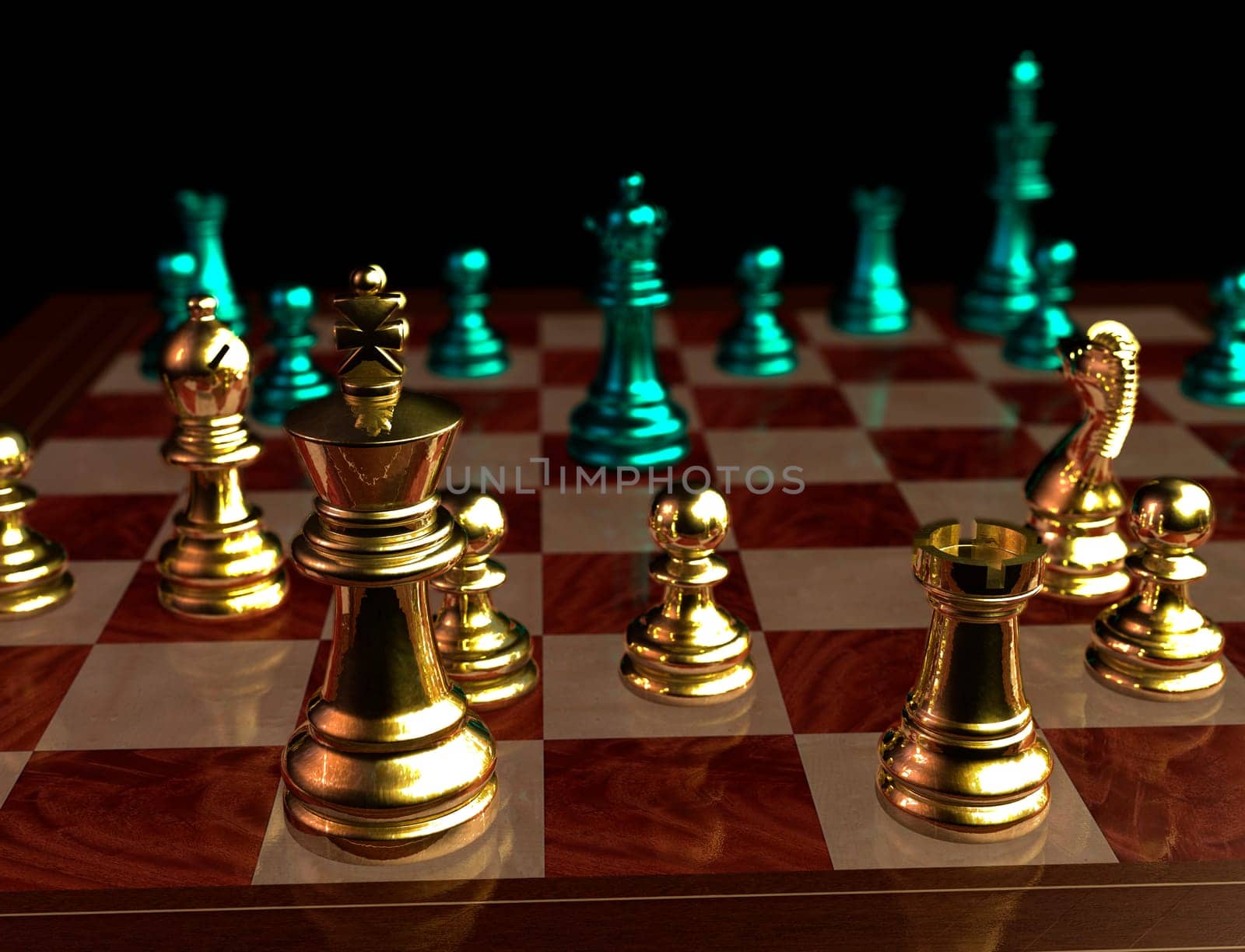 Not a photo but a rendered 3D model with subsequent editing via depth map!