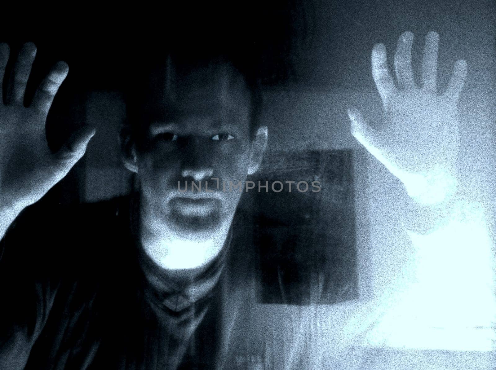 At night... at the window