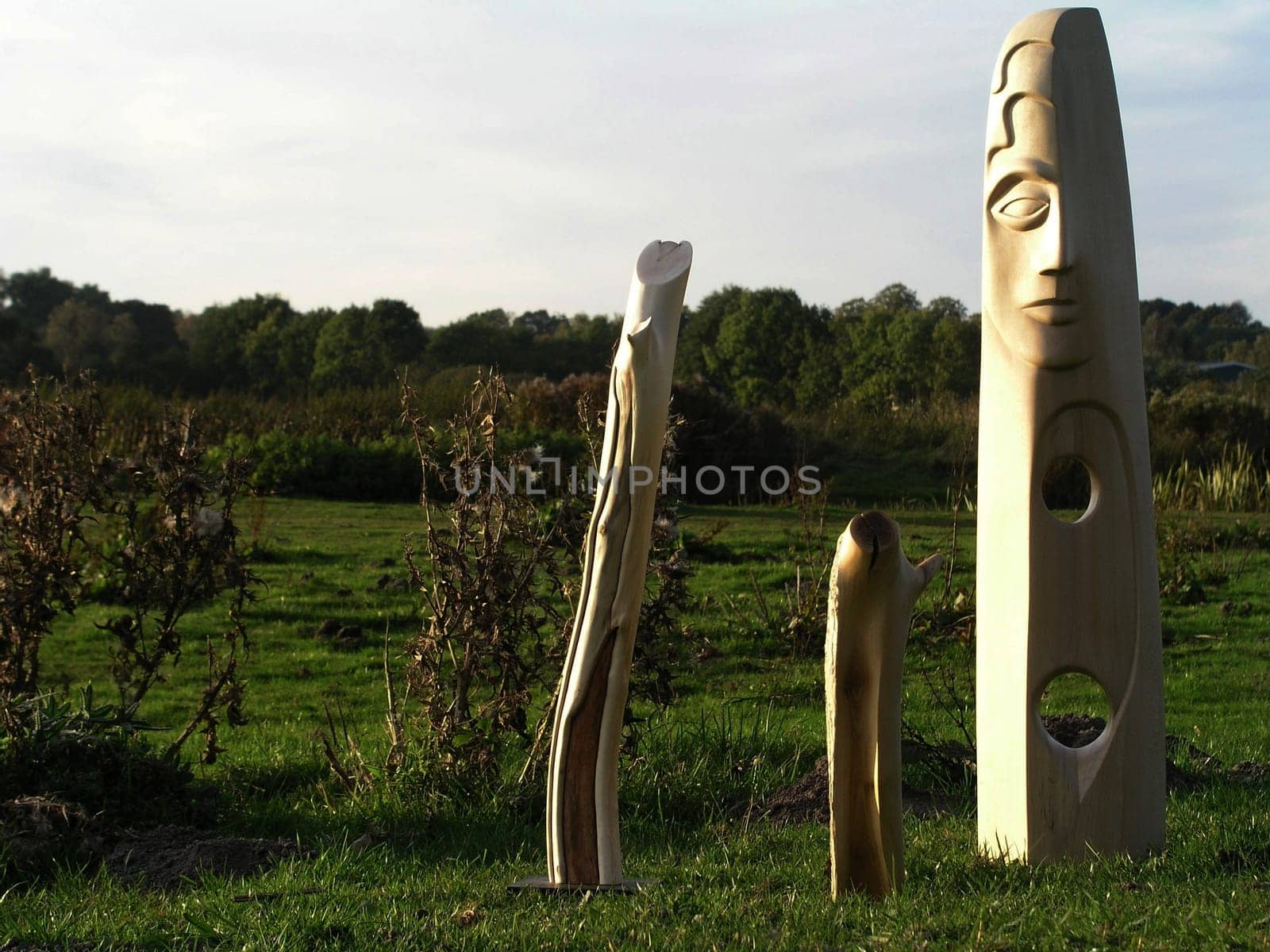 Sculptures by an artist and sculptor.