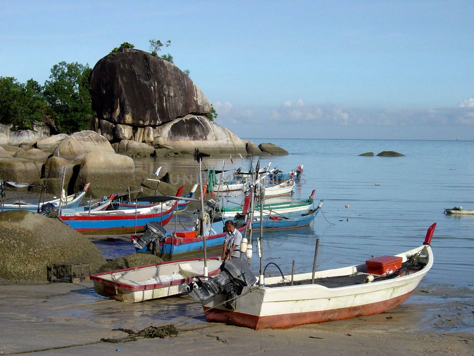 Fisher boats on the beach,Penang,Malaysia ,Adobe RGB (1998)
