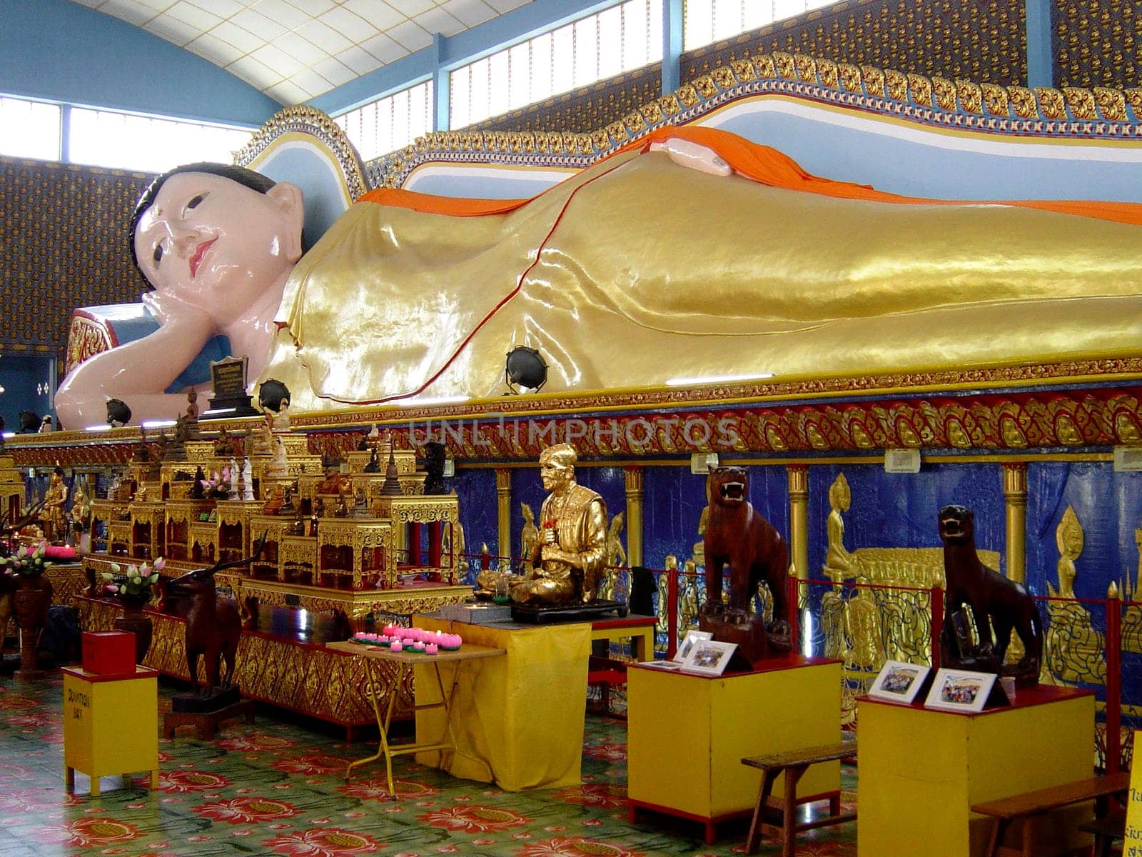Reclining Buddha Wat Chayamangkalaram Georgetown Penang Island Malaysia