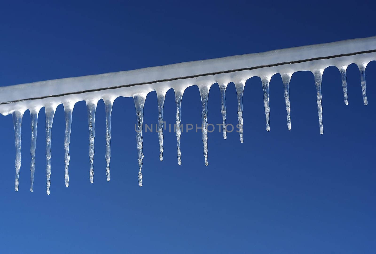 A wire after a frost sprinkler
