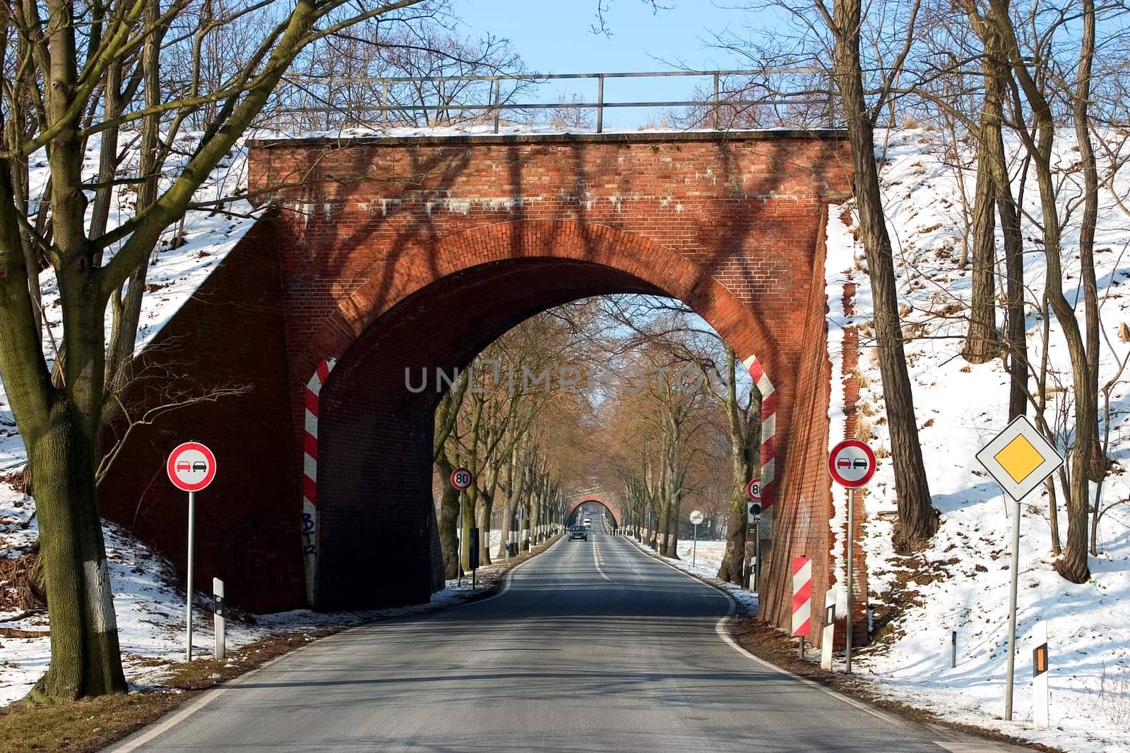 Highway with tunnel