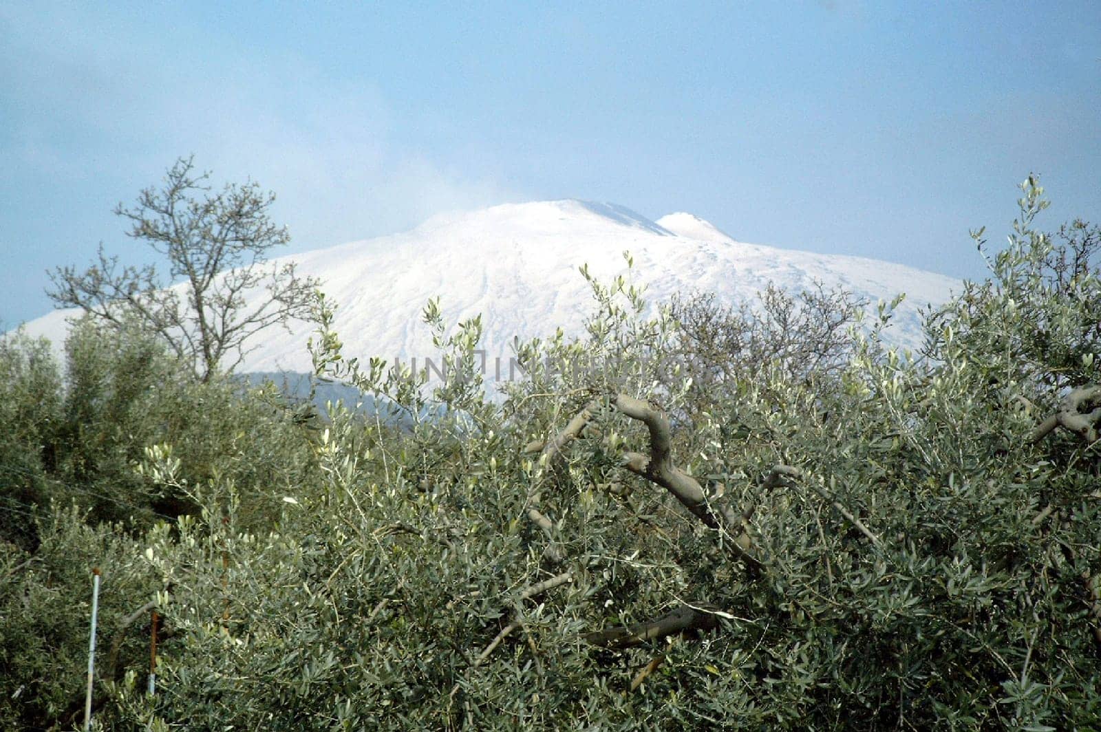 Snowy volcano