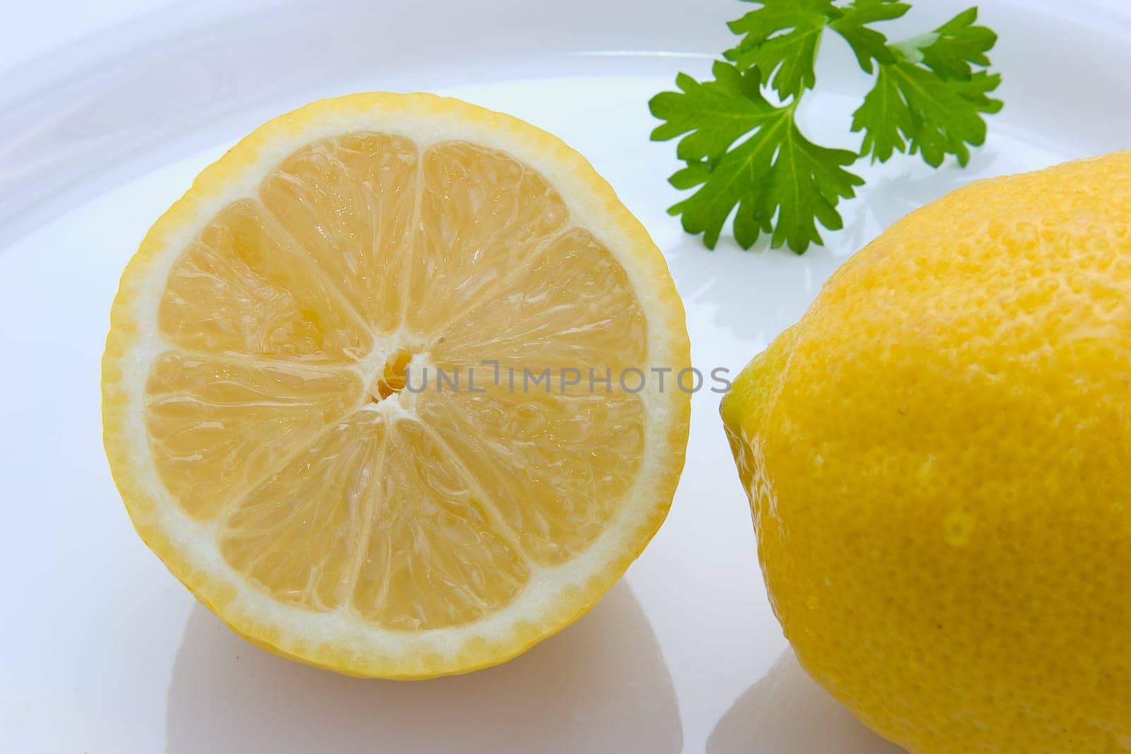 Lemon with parsley