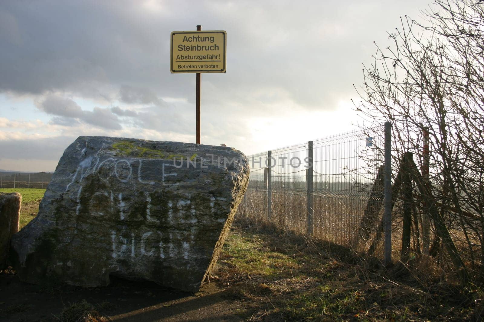 Declaration of love on stone - the edge of the abyss....