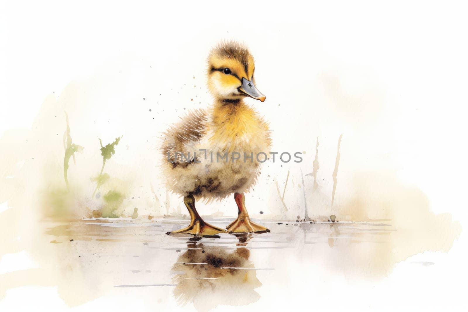 Watercolor painting of a duckling by MP_foto71