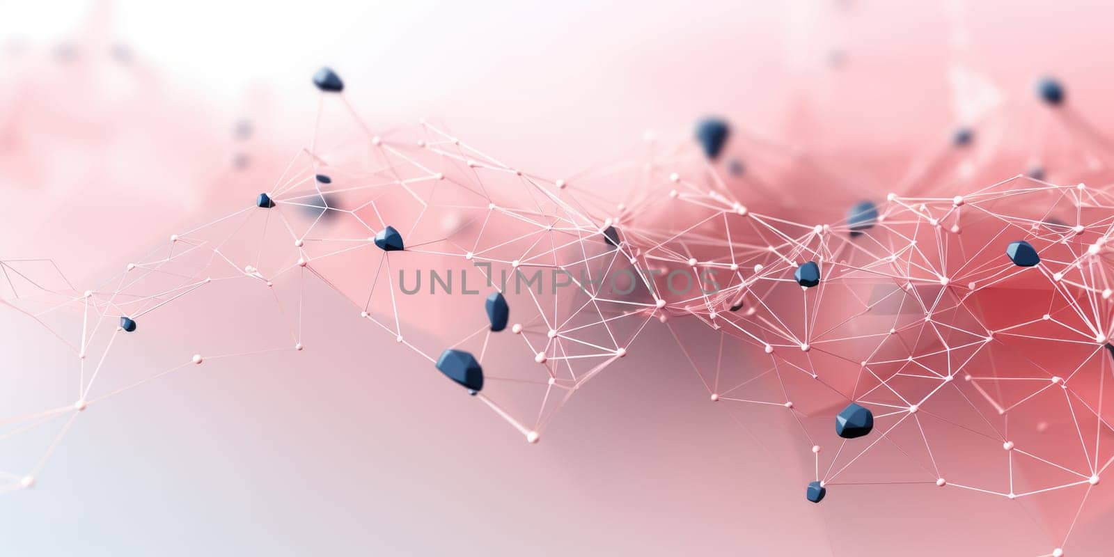 3D network connections with plexus design background wallpaper. Generative AI weber. by biancoblue