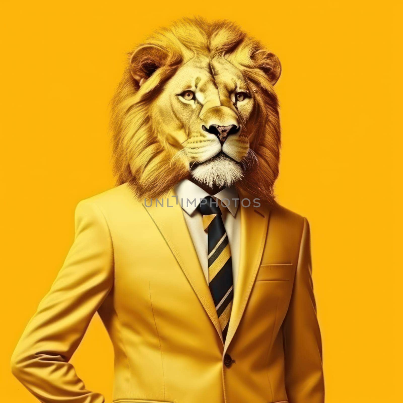 This lion means business Dressed in a suit and tie by Sorapop