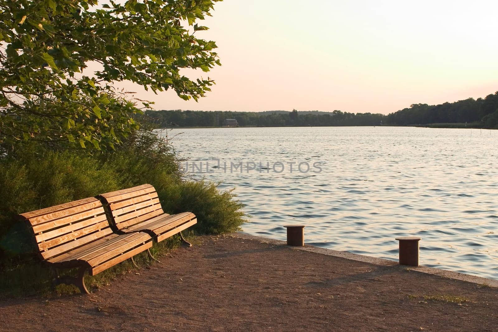 Benches by the water