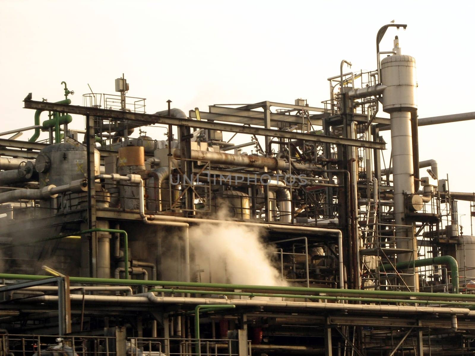 Industrial plant in the port