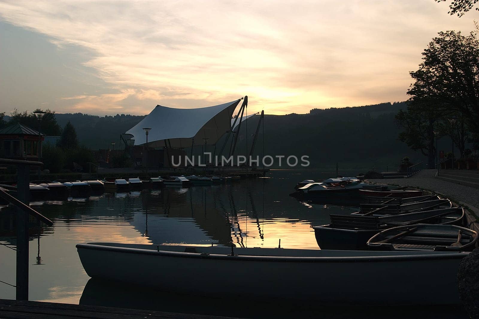 Sunset at the Alpsee in Immenstadt